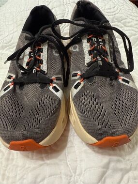 On Running Women’s Gray and Orange Athletic Shoes